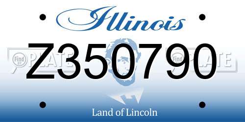 Z350790 Illinois License Plate