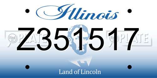 Z351517 Illinois License Plate