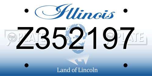 Z352197 Illinois License Plate