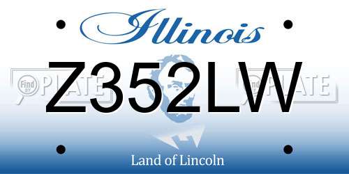 Z352LW Illinois License Plate