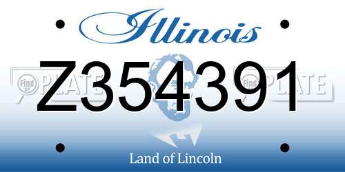 Z354391 Illinois License Plate