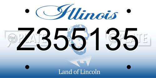 Z355135 Illinois License Plate