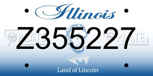 Z355227 Illinois License Plate