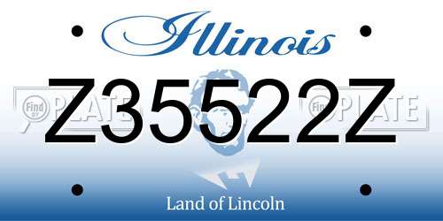 Z35522Z Illinois License Plate