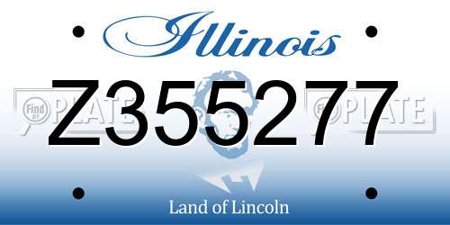 Z355277 Illinois License Plate