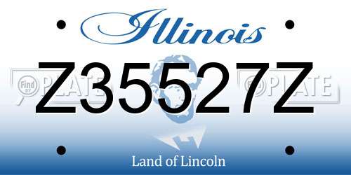 Z35527Z Illinois License Plate