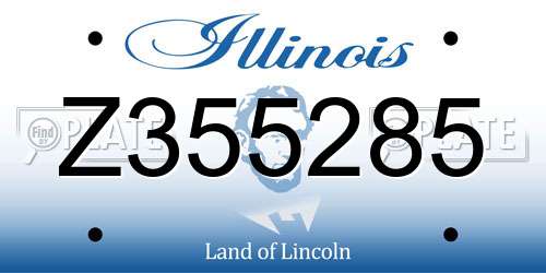 Z355285 Illinois License Plate