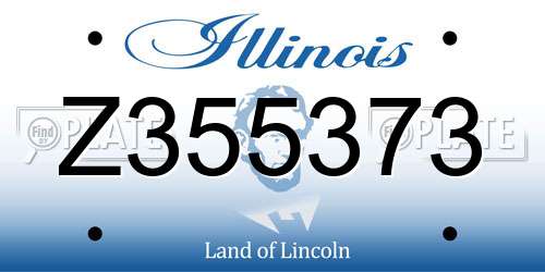 Z355373 Illinois License Plate