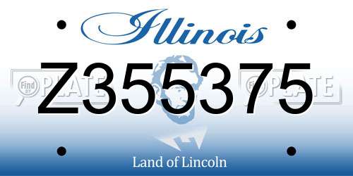 Z355375 Illinois License Plate