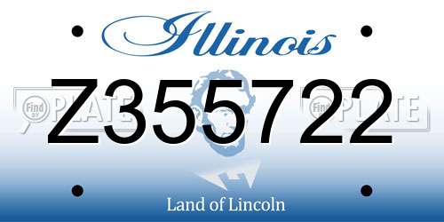 Z355722 Illinois License Plate