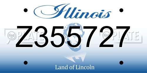 Z355727 Illinois License Plate