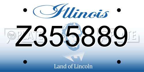 Z355889 Illinois License Plate