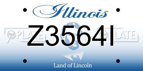 Z3564I Illinois License Plate