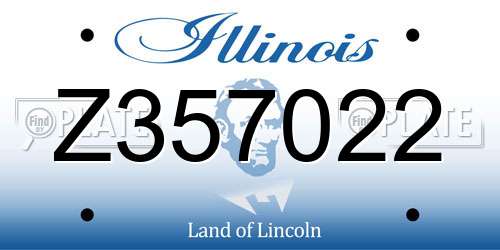 Z357022 Illinois License Plate