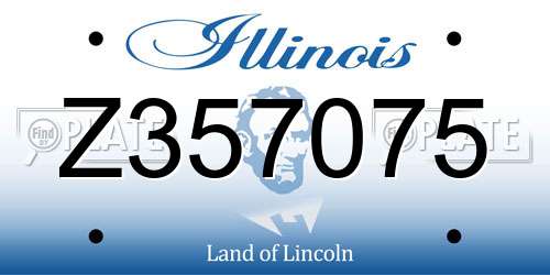 Z357075 Illinois License Plate