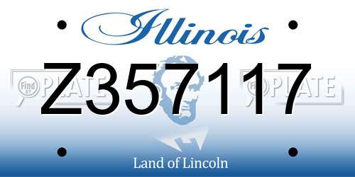 Z357117 Illinois License Plate