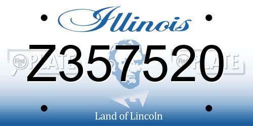 Z357520 Illinois License Plate