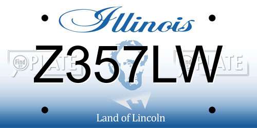 Z357LW Illinois License Plate