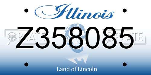 Z358085 Illinois License Plate