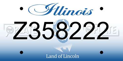 Z358222 Illinois License Plate