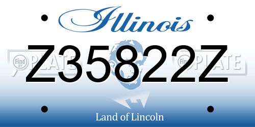 Z35822Z Illinois License Plate