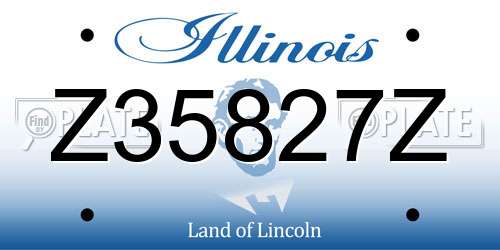 Z35827Z Illinois License Plate