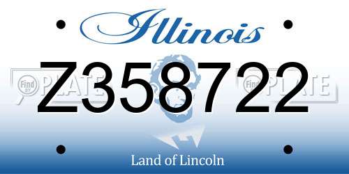 Z358722 Illinois License Plate