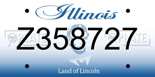 Z358727 Illinois License Plate