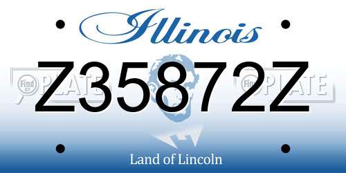Z35872Z Illinois License Plate