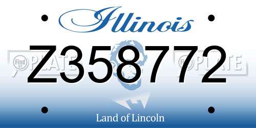 Z358772 Illinois License Plate