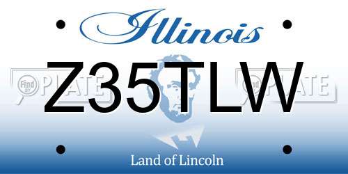 Z35TLW Illinois License Plate