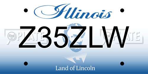 Z35ZLW Illinois License Plate