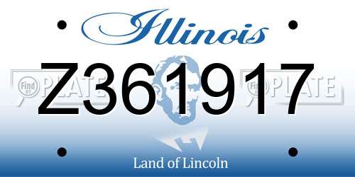 Z361917 Illinois License Plate
