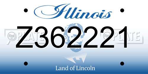 Z362221 Illinois License Plate