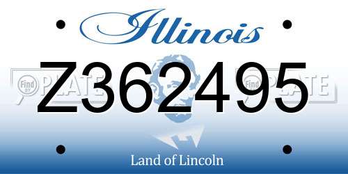 Z362495 Illinois License Plate