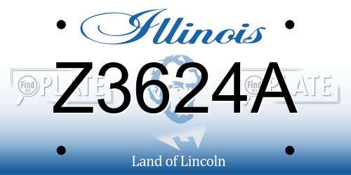 Z3624A Illinois License Plate