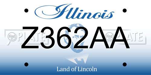 Z362AA Illinois License Plate