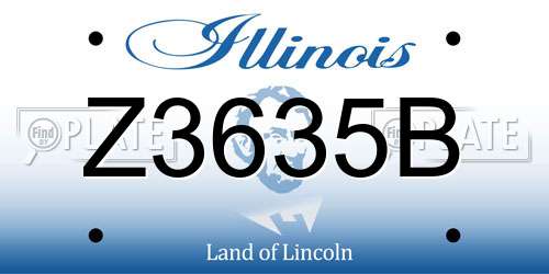 Z3635B Illinois License Plate