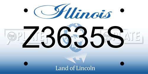 Z3635S Illinois License Plate