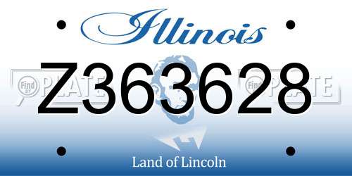 Z363628 Illinois License Plate