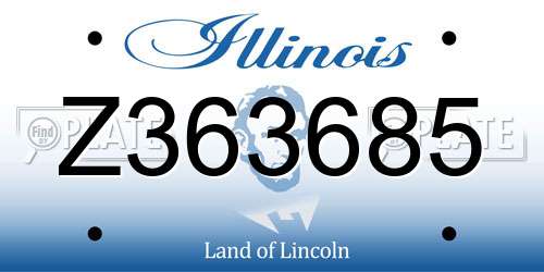Z363685 Illinois License Plate