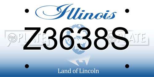 Z3638S Illinois License Plate