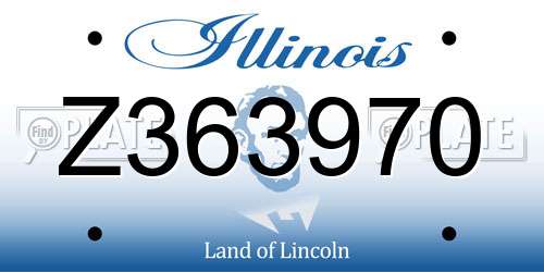 Z363970 Illinois License Plate