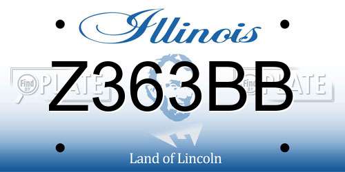 Z363BB Illinois License Plate