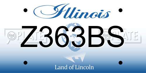 Z363BS Illinois License Plate