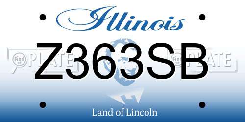 Z363SB Illinois License Plate