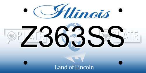 Z363SS Illinois License Plate