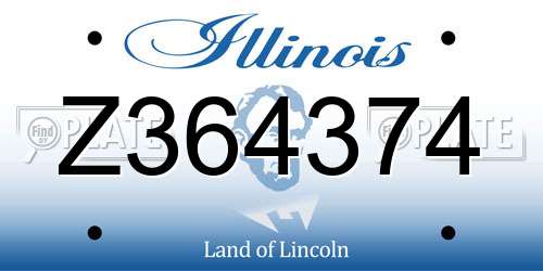 Z364374 Illinois License Plate