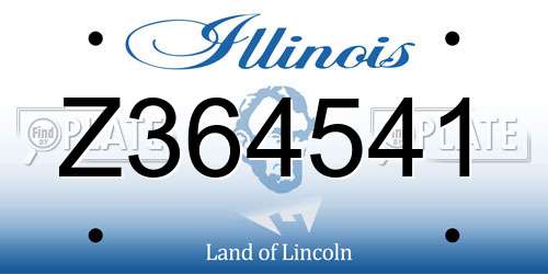 Z364541 Illinois License Plate