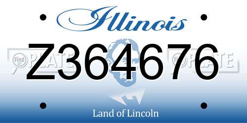 Z364676 Illinois License Plate